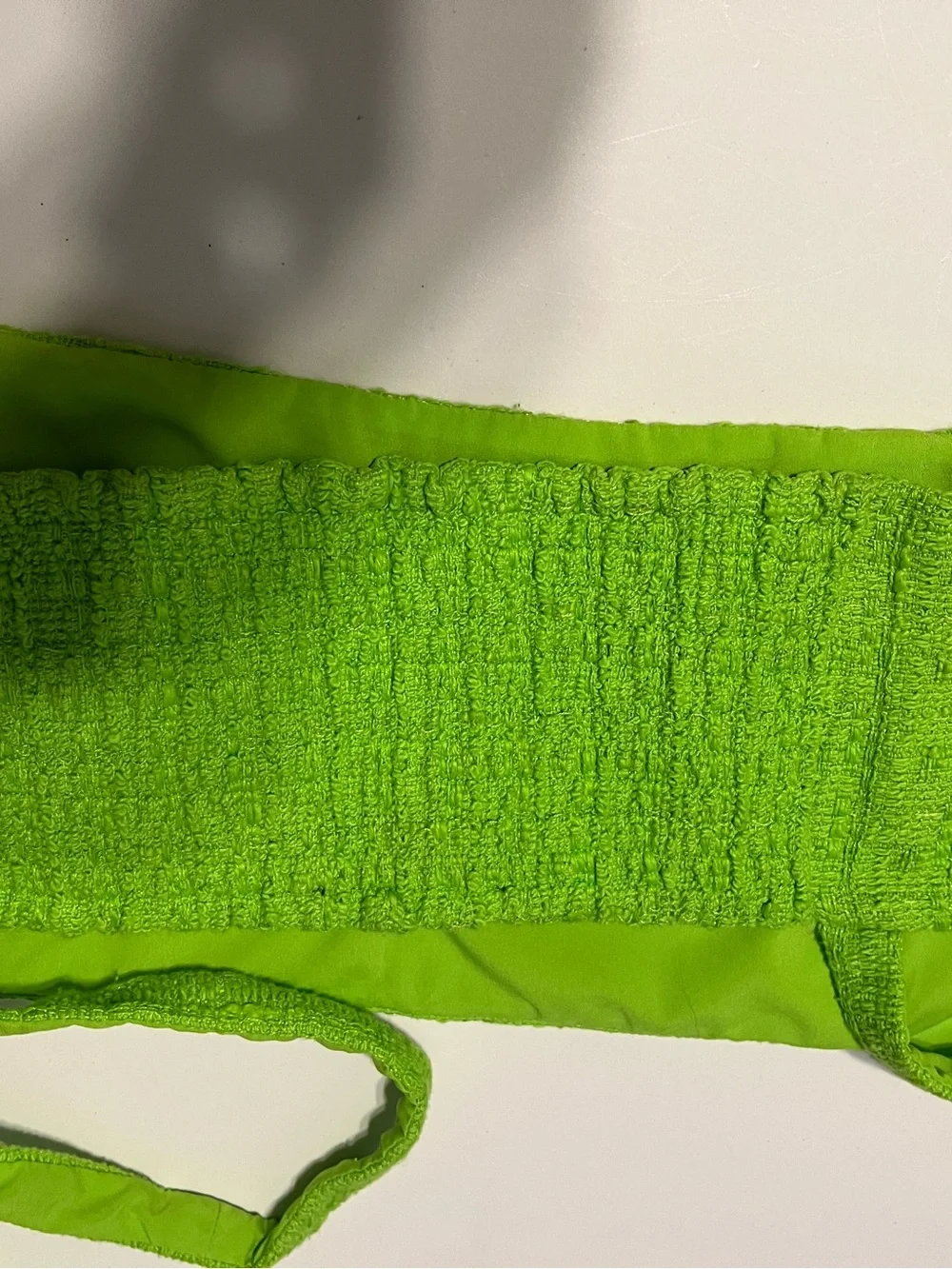 Bright Green Textured Women’s Shorts with Bralet top